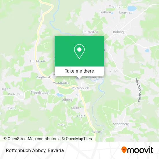 Rottenbuch Abbey map
