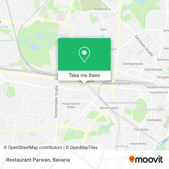 Restaurant Parwan map