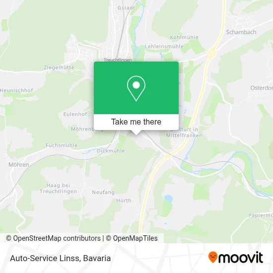 Auto-Service Linss map