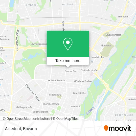 Artedent map