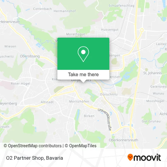 O2 Partner Shop map
