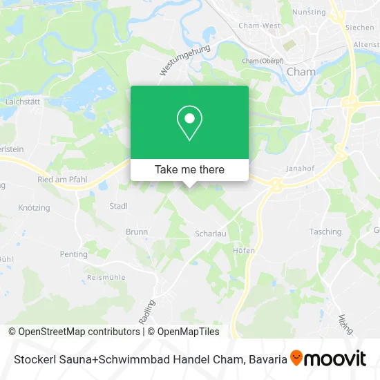 Stockerl Sauna+Schwimmbad Handel Cham map