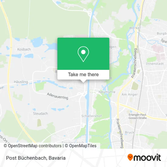 Post Büchenbach map