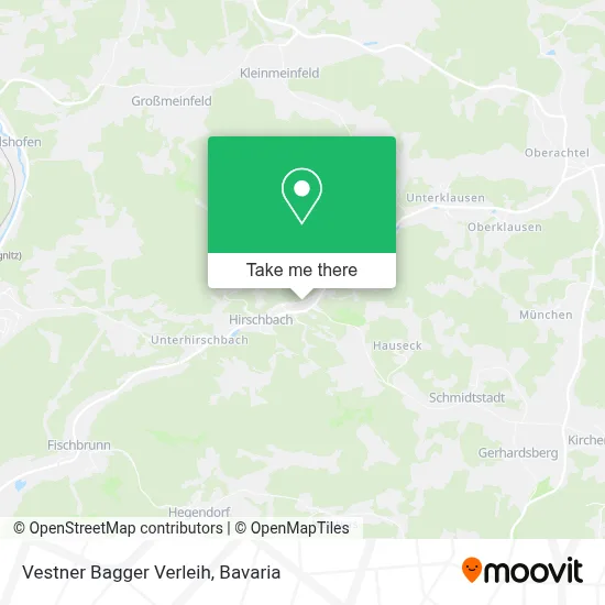 Vestner Bagger Verleih map