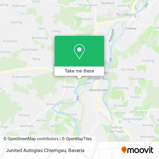 Junited Autoglas Chiemgau map