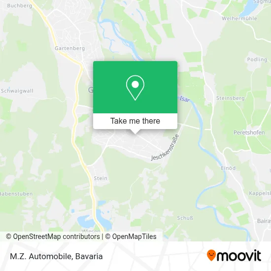 M.Z. Automobile map