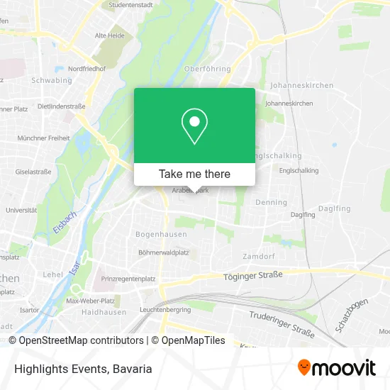 Highlights Events map