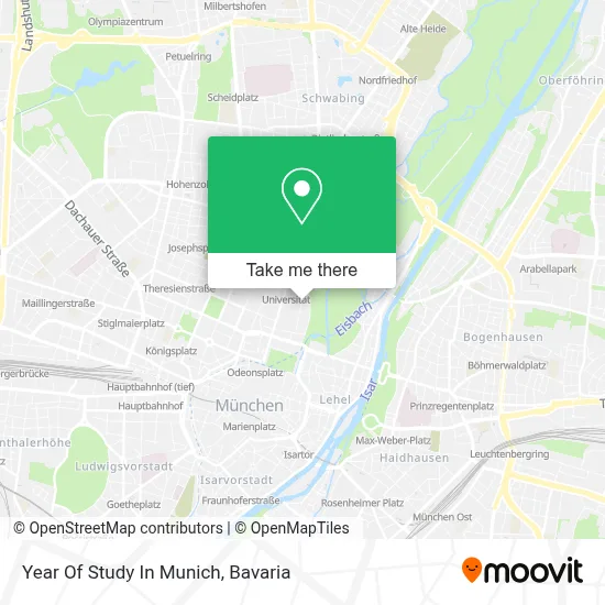 Year Of Study In Munich map
