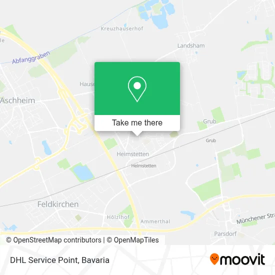 DHL Service Point map