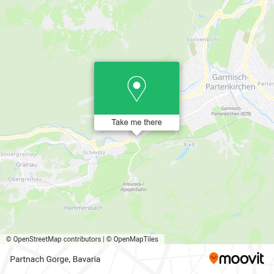 Partnach Gorge map