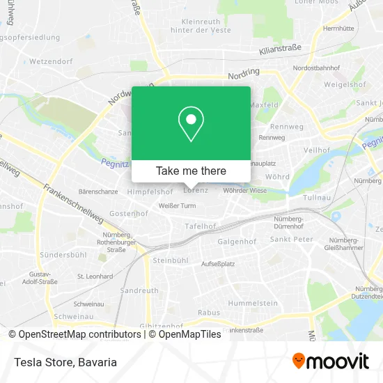 Tesla Store map