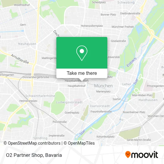 O2 Partner Shop map
