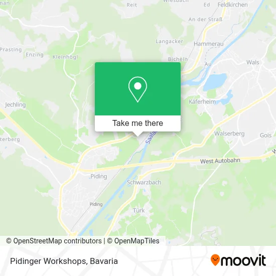 Pidinger Workshops map