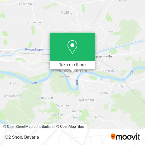 O2 Shop map