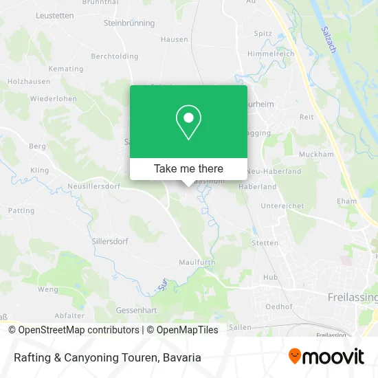 Rafting & Canyoning Touren map