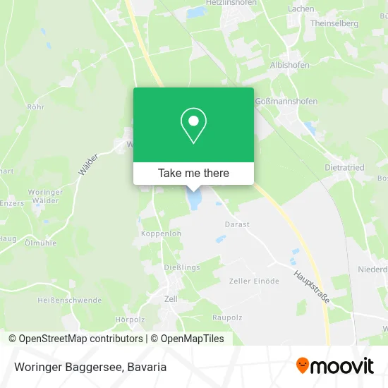 Woringer Baggersee map