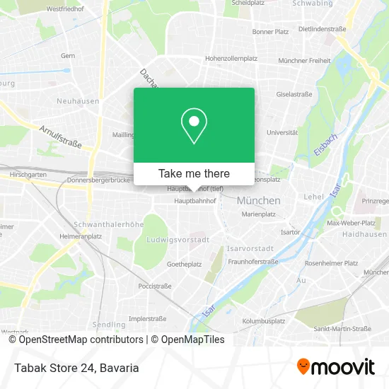 Tabak Store 24 map