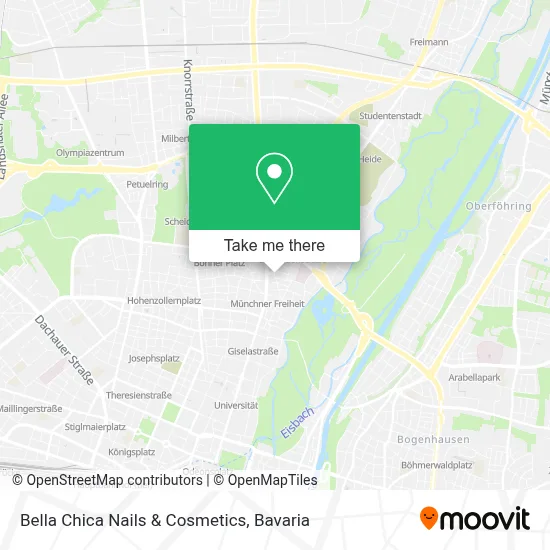 Bella Chica Nails & Cosmetics map