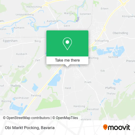 Obi Markt Pocking map