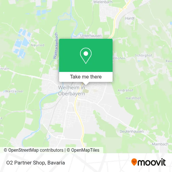 O2 Partner Shop map