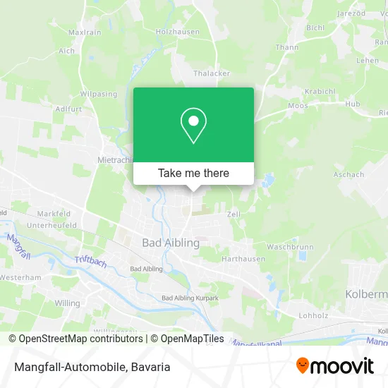 Mangfall-Automobile map