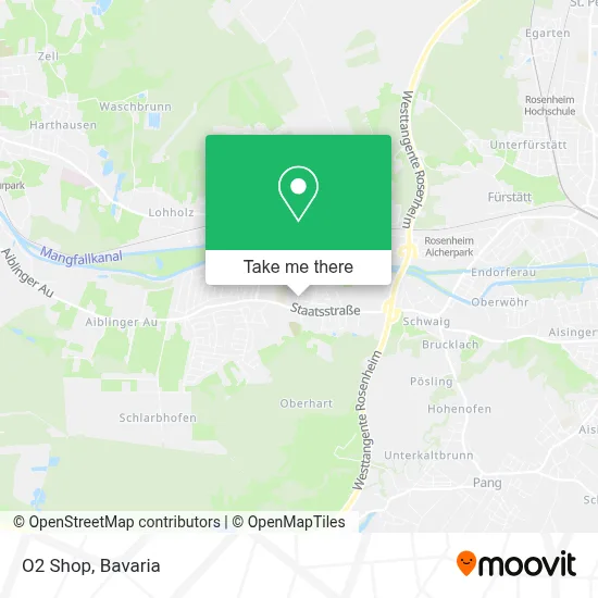 O2 Shop map