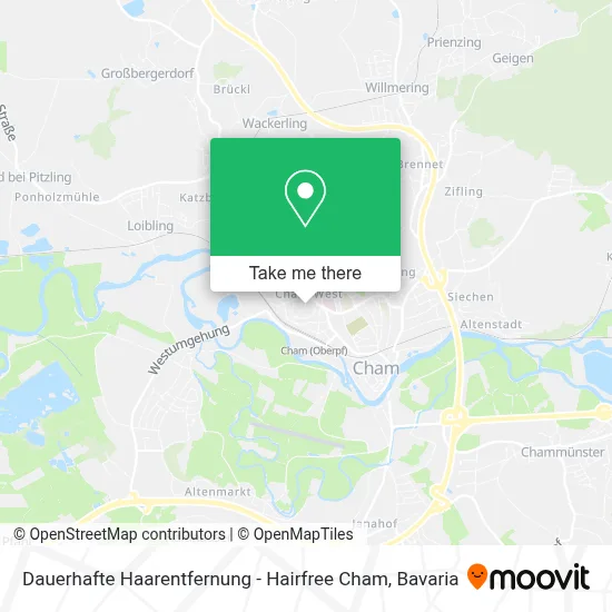 Dauerhafte Haarentfernung - Hairfree Cham map
