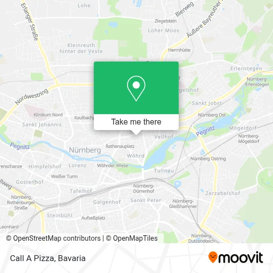 Call A Pizza map