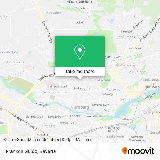 Franken Guide map