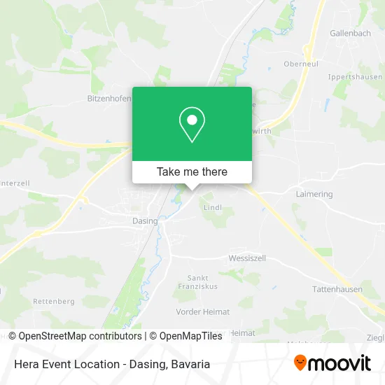 Hera Event Location - Dasing map