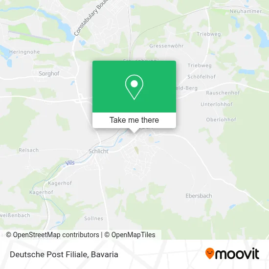 Deutsche Post Filiale map
