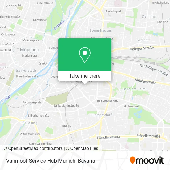Vanmoof Service Hub Munich map