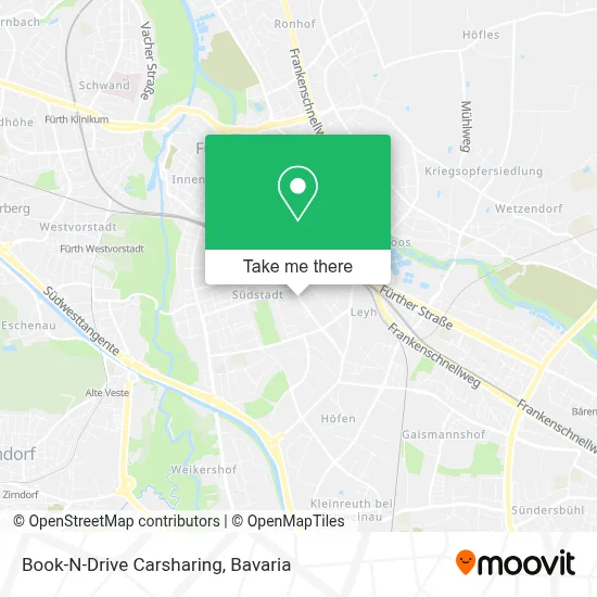 Book-N-Drive Carsharing map