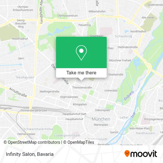 Infinity Salon map