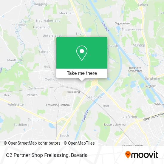O2 Partner Shop Freilassing map