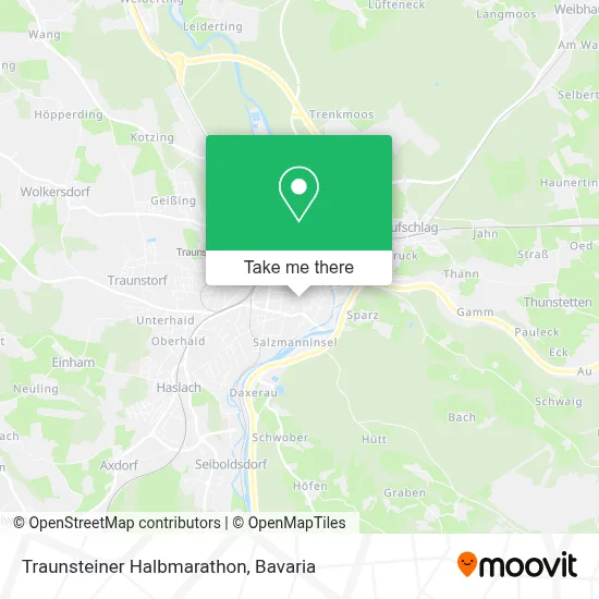 Traunsteiner Halbmarathon map