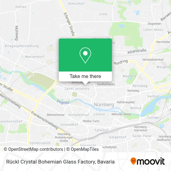Rückl Crystal Bohemian Glass Factory map