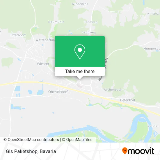 Gls Paketshop map