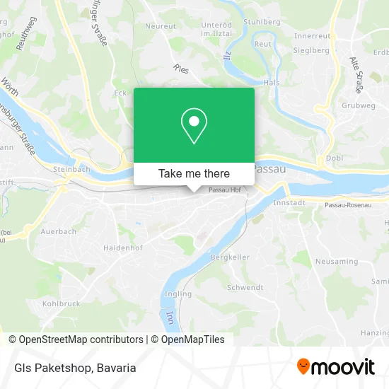 Gls Paketshop map