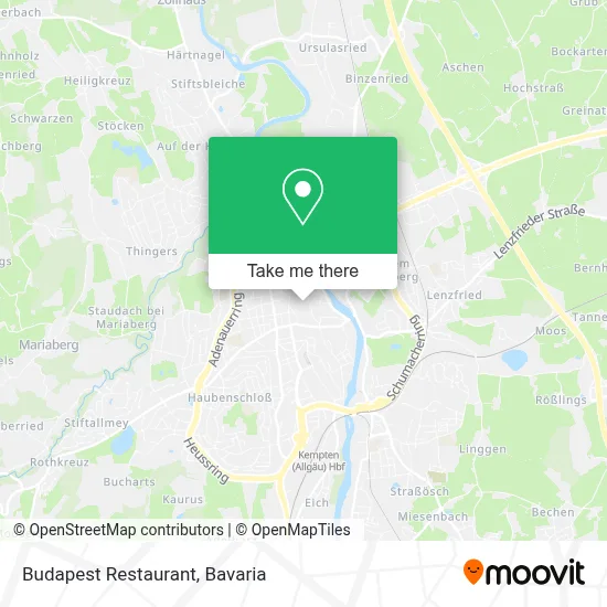 Budapest Restaurant map