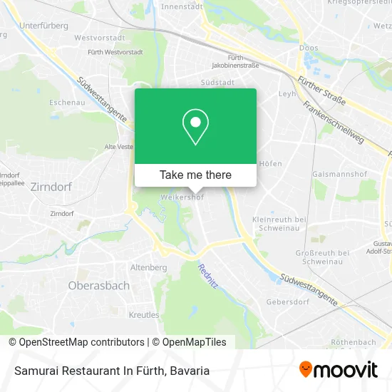 Samurai Restaurant In Fürth map