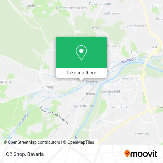 O2 Shop map