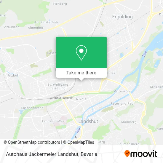 Autohaus Jackermeier Landshut map