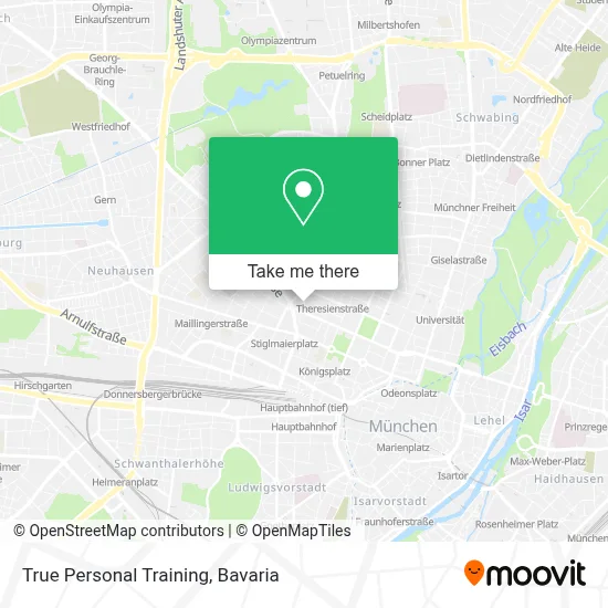True Personal Training map