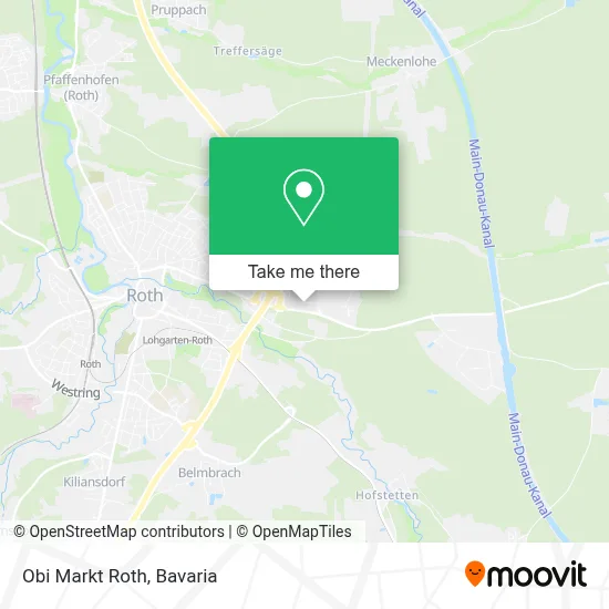 Obi Markt Roth map