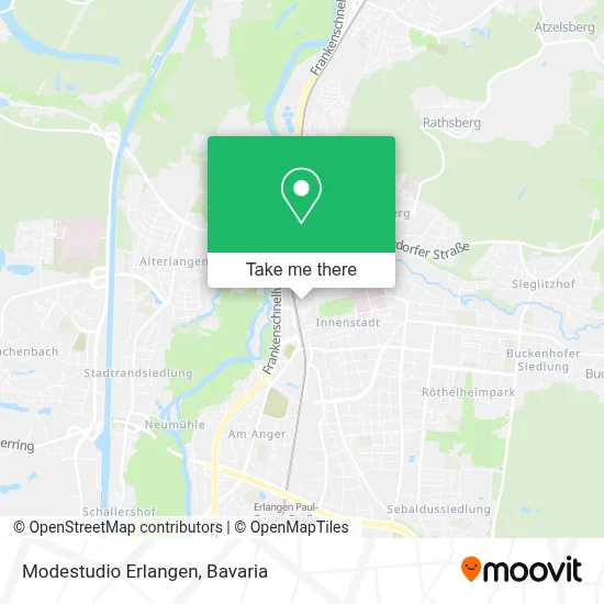 Modestudio Erlangen map