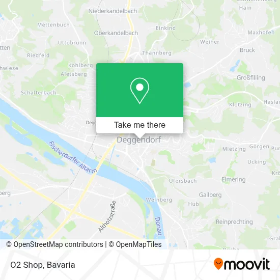 O2 Shop map