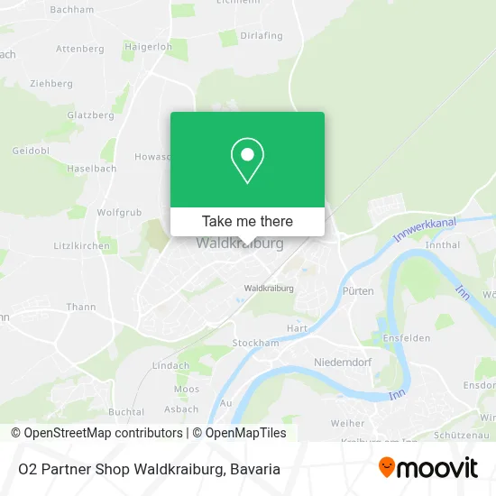 O2 Partner Shop Waldkraiburg map