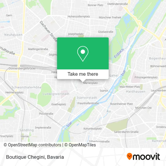Boutique Chegini map