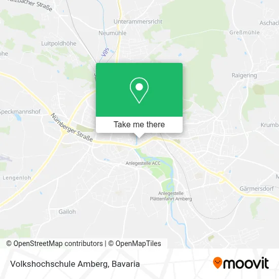 Volkshochschule Amberg map